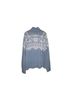 Tularosa Fair Isle Blue White Turtleneck Sweater Size M - photo 2