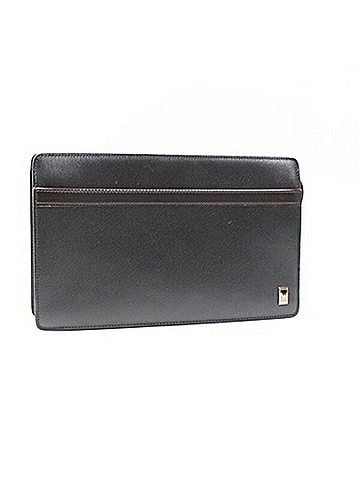 Dunhill Dunhill men's dark brown leather clutch bag. (view 2)