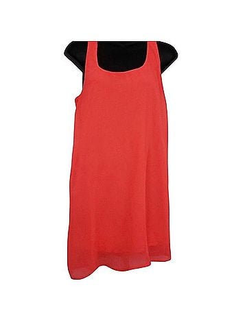 Dainty Hooligan neon orange/coral razorback bow detail lined Mini Dress/ Tunic Casual Dress (view 1)