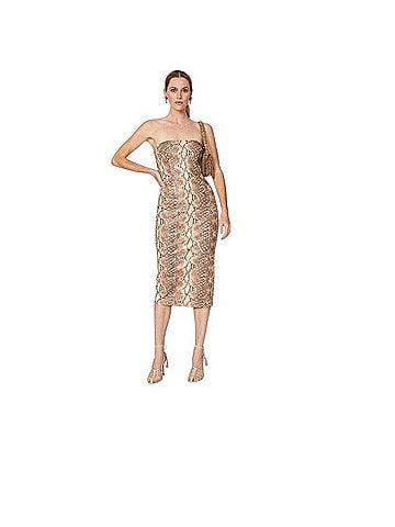 Katie May Vixen Faux Leather Snakeskin Dress Cocktail Dress (view 1)