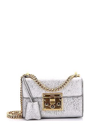 Gucci Padlock Shoulder Bag Textured Metallic Leather Small (view 1)