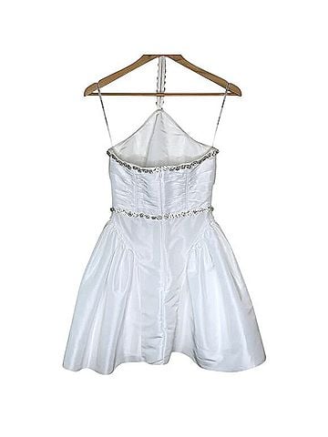 Self-Portrait Taffeta Diamante Trim Mini Dress Cocktail Dress (view 2)