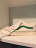 Vans White Green Sneakers Size 8 - photo 4