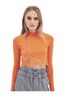 Monse 100% Lace Orange Pullover Sweater Size L - photo 1