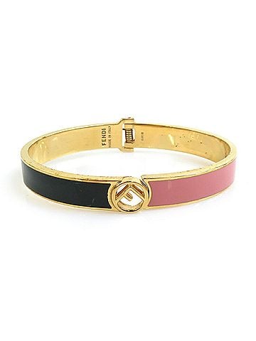 Fendi FENDI Bangle Metal Black x Pink Gold Women's 56003a (view 1)