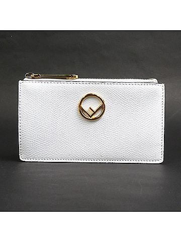 Fendi FENDI Wallet/Coin Case Leather White Men's Women's 8M0348 A18B 56016g (view 1)