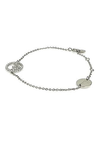 Fendi FENDI bracelet F is metal rhinestone silver ladies e60570g (view 2)