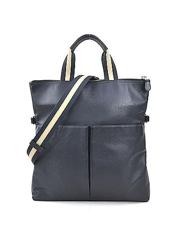 Coach Coach COACH handbag shoulder bag leather navy men's h31031k (view 1)