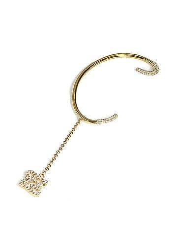 Fendi FENDI Earrings Ear Cuff Metal Gold Women's r10411g (view 2)
