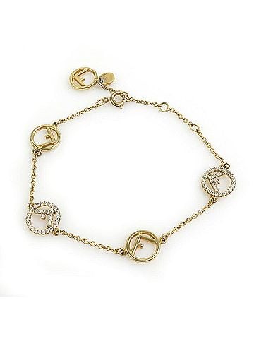 Fendi FENDI bracelet F is metal gold ladies r10648a (view 1)