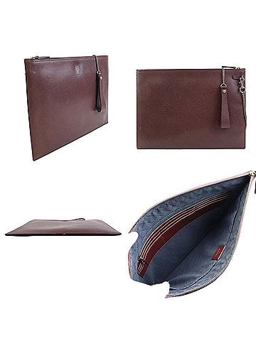 Gucci Gucci Clutch Bag, Leather, Bordeaux, Men's/Women's, 325783, H31514A (view 2)