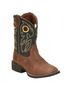 Justin Boots Brown Boys Bowline Western Boots - Broad Square Toe Size 9 (kids, wide) - photo 2