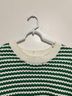 Spiritual Gangster Stripes Green White Pullover Sweater Size M - photo 4