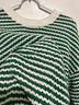 Spiritual Gangster Stripes Green White Pullover Sweater Size M - photo 3
