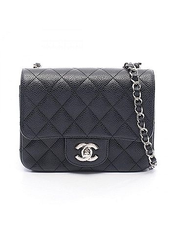 Chanel CHANEL Mini Matelasse Shoulder Bag/Handbag in Calfskin Leather (Cowhide) for Women, Black (view 1)