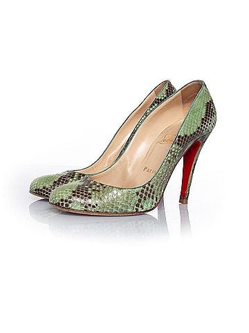 Christian Louboutin Christian Louboutin Python pumps in green (view 1)