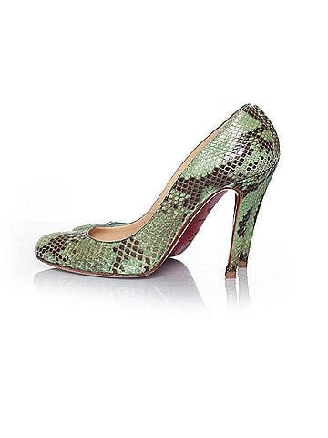 Christian Louboutin Christian Louboutin Python pumps in green (view 2)