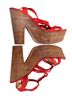 Seychelles Red Orange Tan Wedges Size 8 1/2 - photo 7
