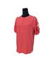 BCBGMAXAZRIA Solid Red Orange Short Sleeve Blouse Size S - photo 2