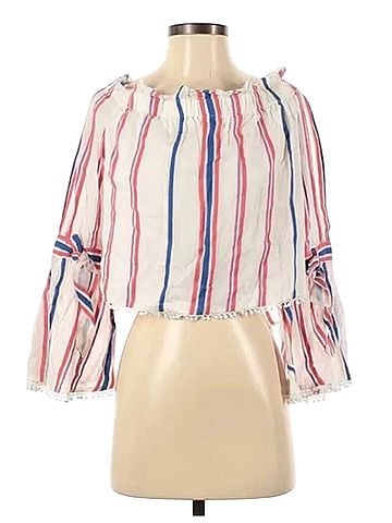 Red Carter Long Sleeve Blouse (view 1)