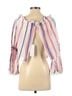 Red Carter 100% Cotton Stripes White Red Blue Long Sleeve Blouse Size M - photo 2