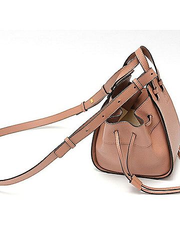 Loewe LOEWE Hammock Drawstring Bag Mini A538V07X10 in Pink Beige Calfskin (view 2)