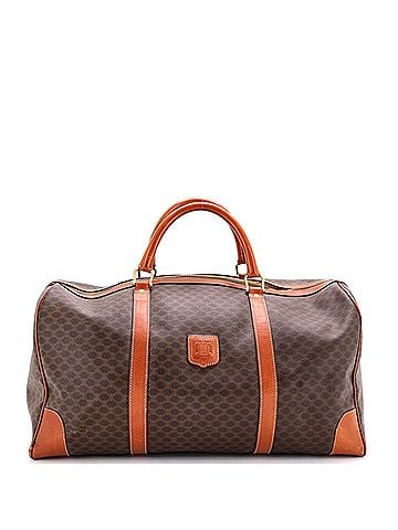 Céline Vintage Duffle Bag Macadam Coated Canvas Large (view 1)
