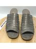 Paul Green 100% Leather Plaid Silver Gray Sandals Size 6 1/2 - photo 4