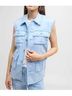 Cinq à Sept Blue Denim Vest Size S - photo 6