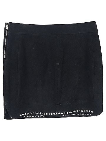 Maje Maje Studded Mini Skirt in Multicolor Suede (view 2)
