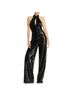 Cinq à Sept 100% Polyester 100% Silk 5% Spandex Black Jumpsuit Size 4 - photo 3