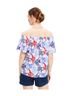 Ann Taylor LOFT Floral Multi Color Short Sleeve Top Size 4 - photo 2