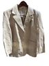 Pamela McCoy Solid Ivory Tan Leather Jacket Size 1X - photo 1