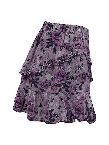 LoveShackFancy LoveShackFancy Mini Skirt in Floral Print Cotton (view 2)
