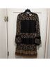 MICHAEL Michael Kors 100% Polyester Floral Black Gold Casual Dress Size M - photo 5