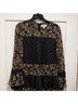 MICHAEL Michael Kors 100% Polyester Floral Black Gold Casual Dress Size M - photo 4