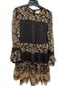 MICHAEL Michael Kors 100% Polyester Floral Black Gold Casual Dress Size M - photo 1