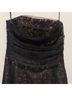 BCBGMAXAZRIA 100% Polyester 100% Nylon Floral Black Cocktail Dress Size 10 - photo 4