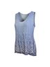 Soft Surroundings 100% Silk 95% Viscose 5% Spandex Solid Blue Sleeveless Blouse Size M - photo 1