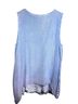 Soft Surroundings 100% Silk 95% Viscose 5% Spandex Solid Blue Sleeveless Blouse Size M - photo 2