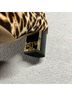 Tory Burch Animal Print Brown Tan Ankle Boots Size 5 1/2 - photo 4