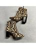 Tory Burch Animal Print Brown Tan Ankle Boots Size 5 1/2 - photo 3