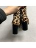 Tory Burch Animal Print Brown Tan Ankle Boots Size 5 1/2 - photo 6