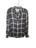 Frank & Eileen Plaid Black White Gray Long Sleeve Button-Down Shirt Size M - photo 1