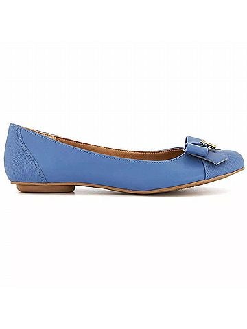 Andrea Women's Ballerinas With Bow And Golden Lock Charm Flats (view 1)