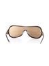 Chanel 100% Synthetic Brown Chanel embellished CC logo shield sunglasses One size - photo 4