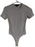 Lulus Stripes White Black Bodysuit Size S - photo 4