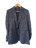 Theory 100% Viscose Floral Jacquard Damask Blue Blazer Size 6 - photo 6