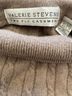 Valerie Stevens Marled Solid Jacquard Brown Tan Cashmere Pullover Sweater Size S - photo 3