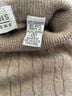 Valerie Stevens Marled Solid Jacquard Brown Tan Cashmere Pullover Sweater Size S - photo 4